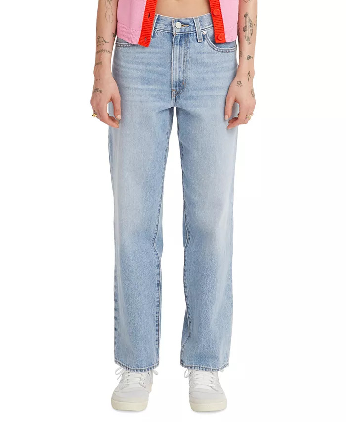 Women's Mid Rise Cotton 94 Baggy Jeans | Macy's