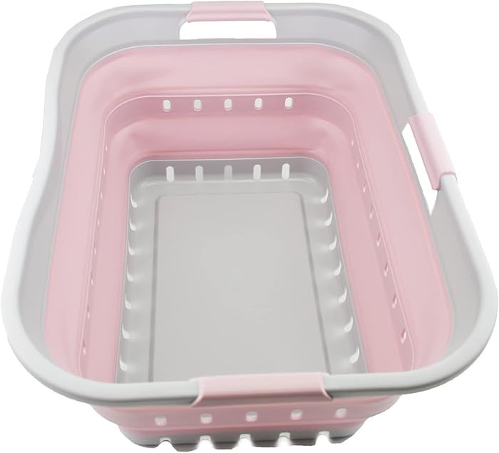 SAMMART 42L (11 gallon) Collapsible Plastic Laundry Basket - Foldable Pop Up Storage Container/Or... | Amazon (US)