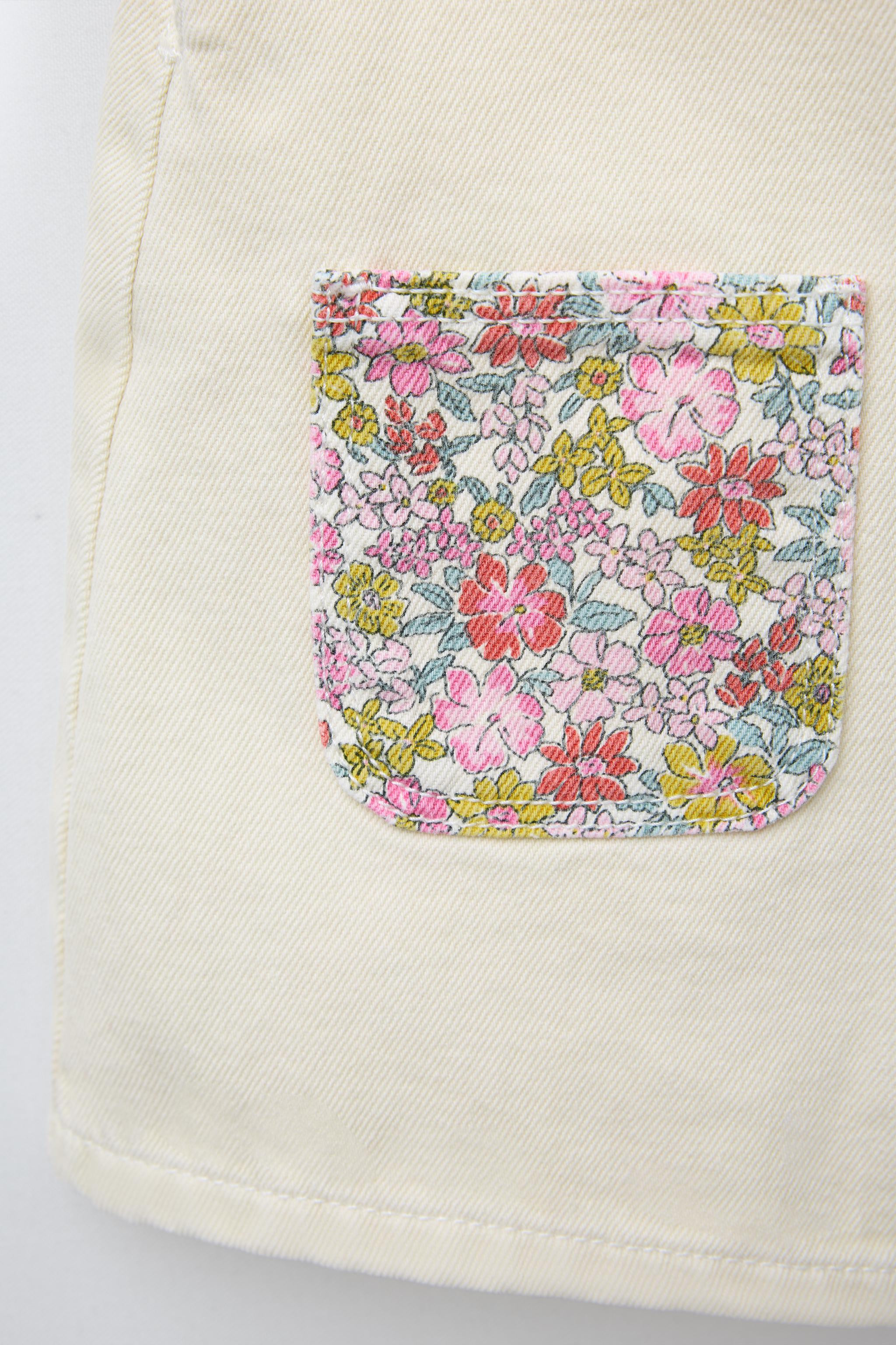 FLORAL TWILL DUNGAREES | Zara UK