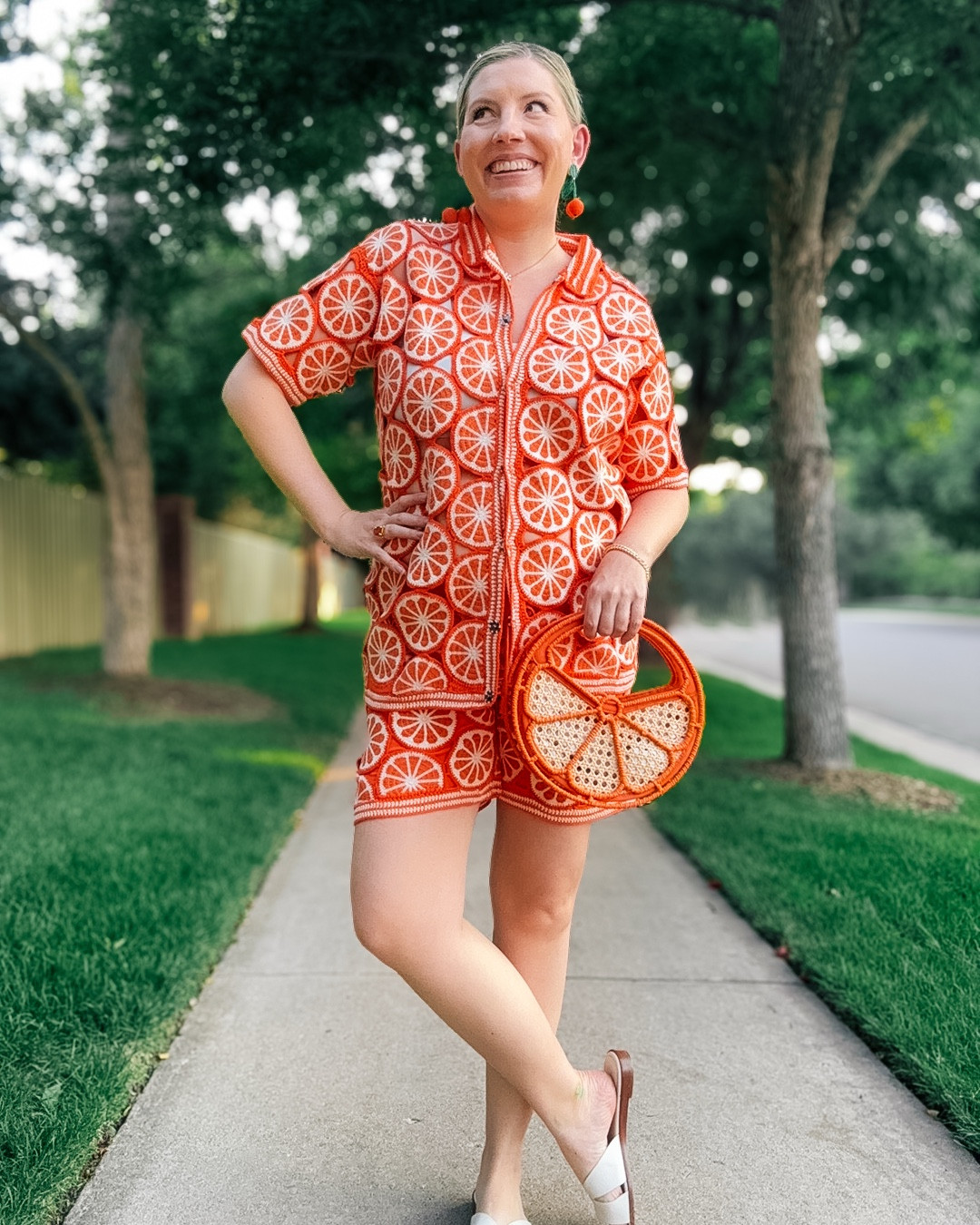 Look 10
Main Street Muse
A curated style series

This set might just be one of my favorite finds of the season - I actually bought it to match my bag (sometimes that’s just how it goes, right?). The crochet oranges had me instantly obsessed, and the quality is truly amazing. It’s breezy enough for resort wear yet comfortable and chic enough for an everyday look. To finish it off, I pulled out all of my orange-themed jewelry and kept the shoes simple for practicality. 🍊🧡

About this series: This capsule is all about savoring the last golden days of summer while gracefully stepping into fall - playful color, retro details, and that end of summer charm. 🌟

Crochet set - Mavrans 
Bag - Target 
Earrings - Dillards
Necklace - Kate Spade
Shoes - Kate spade (similar linked)
Ring -Rocksbox
Bracelet - Dillards

#MainStreetMuse #CapsuleWardrobe #ResortStyle #ColorfulStyle #OrangeObsession #CapsuleCloset #StatementStyle #TransitionalStyle #OOTDinspo #CrochetStyle #PlayfulStyle #WhimsicalWardrobe
#Mavrans #MavransStyle #MavransSet #MavransFashion #MavransCrochet
