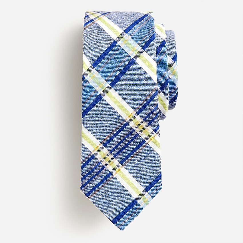 Linen plaid tie | J. Crew US