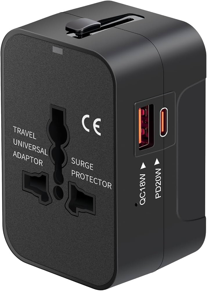 Travel Adapter USB C, Universal All in One Worldwide Travel Adapter Fast Charge GaN PD3.0 Type C ... | Amazon (US)