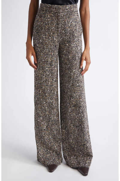 ST. JOHN High Waist Bouclé Tweed Wide Leg Pants (Women)