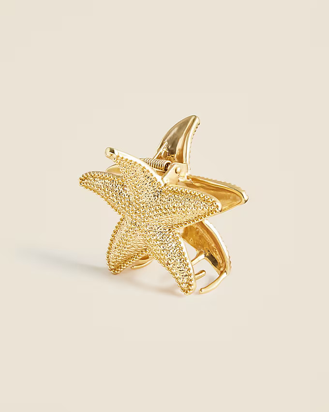 Metallic starfish claw hair clip | J. Crew US