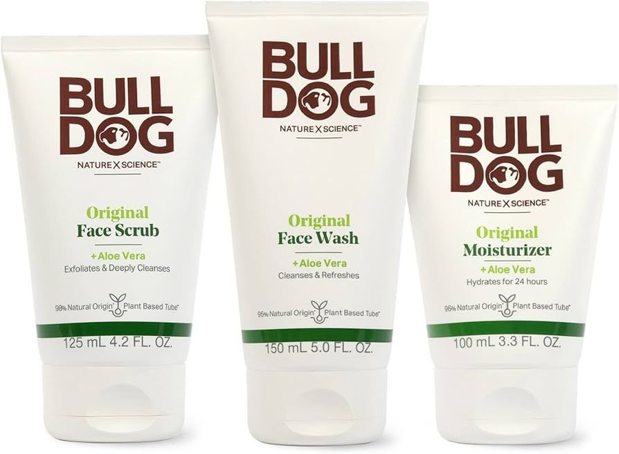 Bulldog Mens Skincare and Grooming Original Full Face Kit with Moisturizer, Face Wash & Face Scrub | Amazon (US)