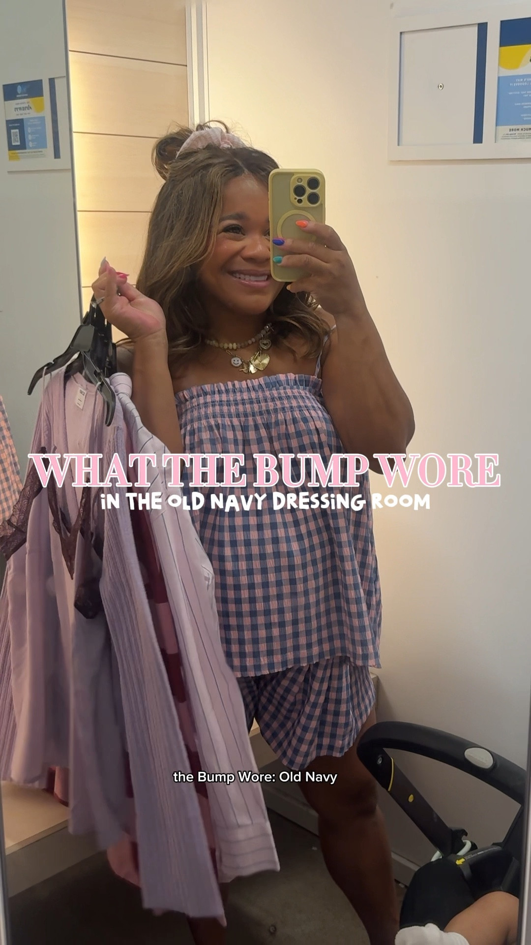 WHAT I TRIED ON WHILE PREGNANT: went to old navy and tried a view pieces on to see how they fit with the bump! Wearing a medium in everything but the tops noted — I’d size up in pants if needed for bump!

#LTKSaleAlert #LTKBump #LTKFindsUnder50