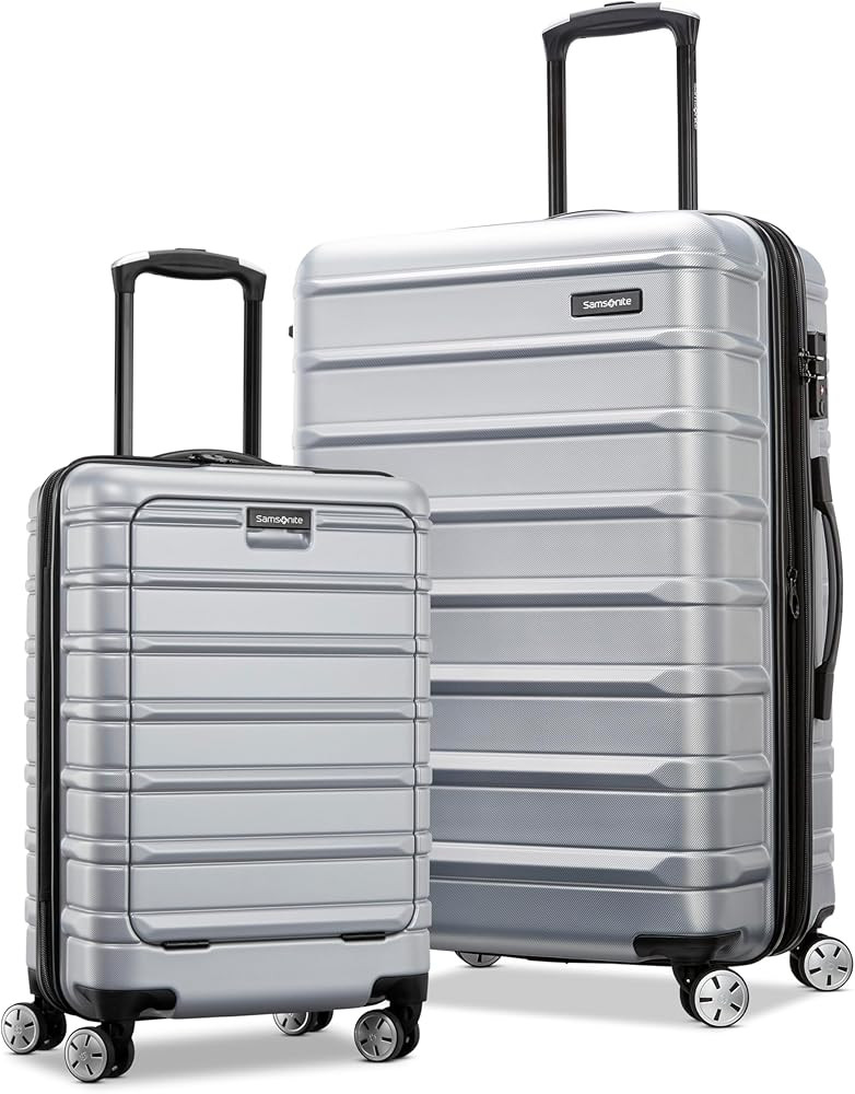 Samsonite Omni 2 Hardside Expandable Luggage with Spinner Wheels, Arctic Silver, 2-Piece Set (Car... | Amazon (US)