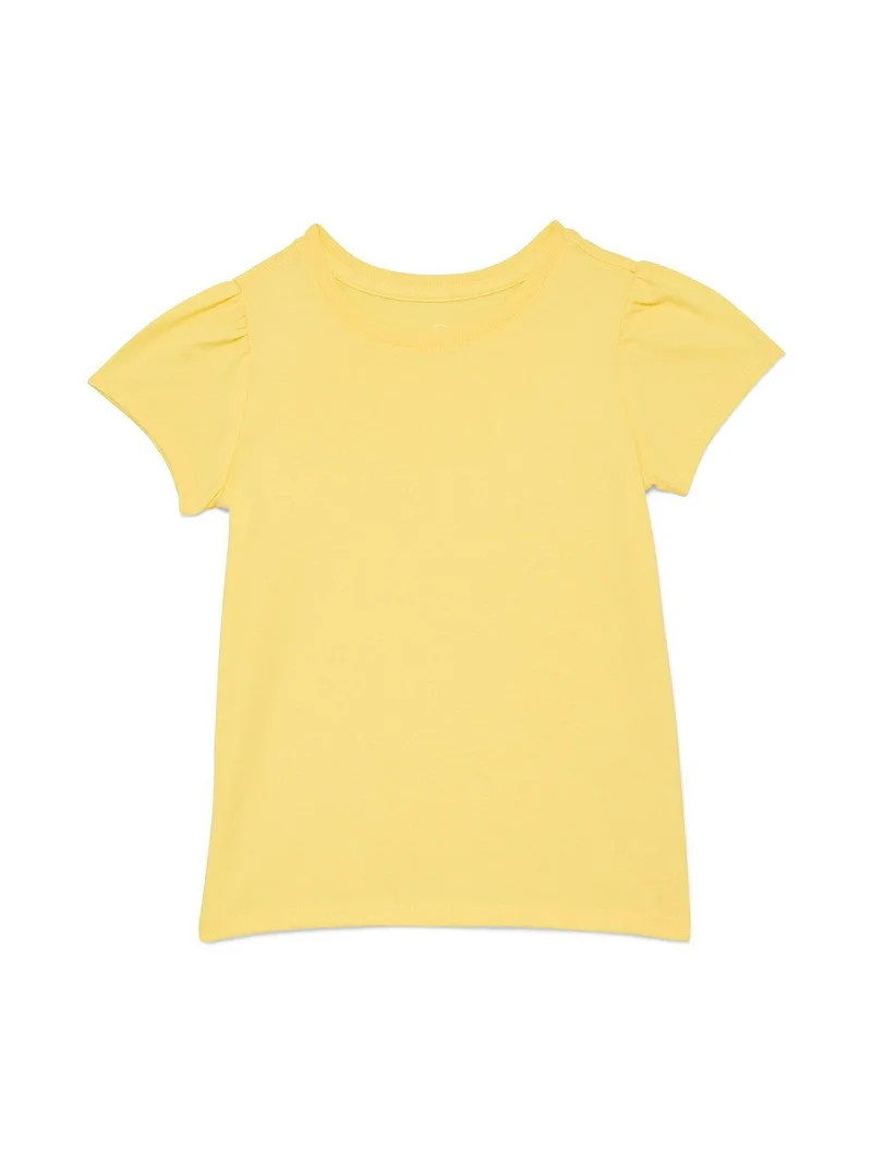 Wonder Nation Toddler Girls Tee with Short Sleeves, Sizes 18M-5T | Walmart (US)