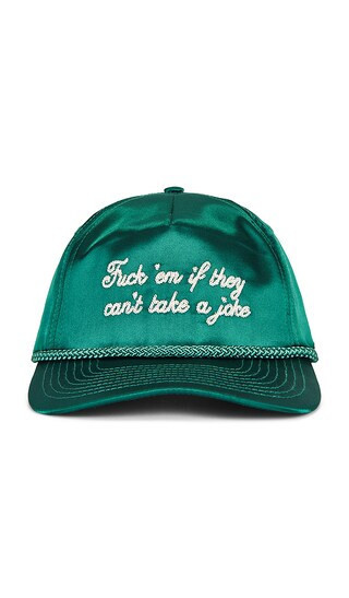 Remington Stone Joker Satin Hat in Green. | Revolve Clothing (Global)