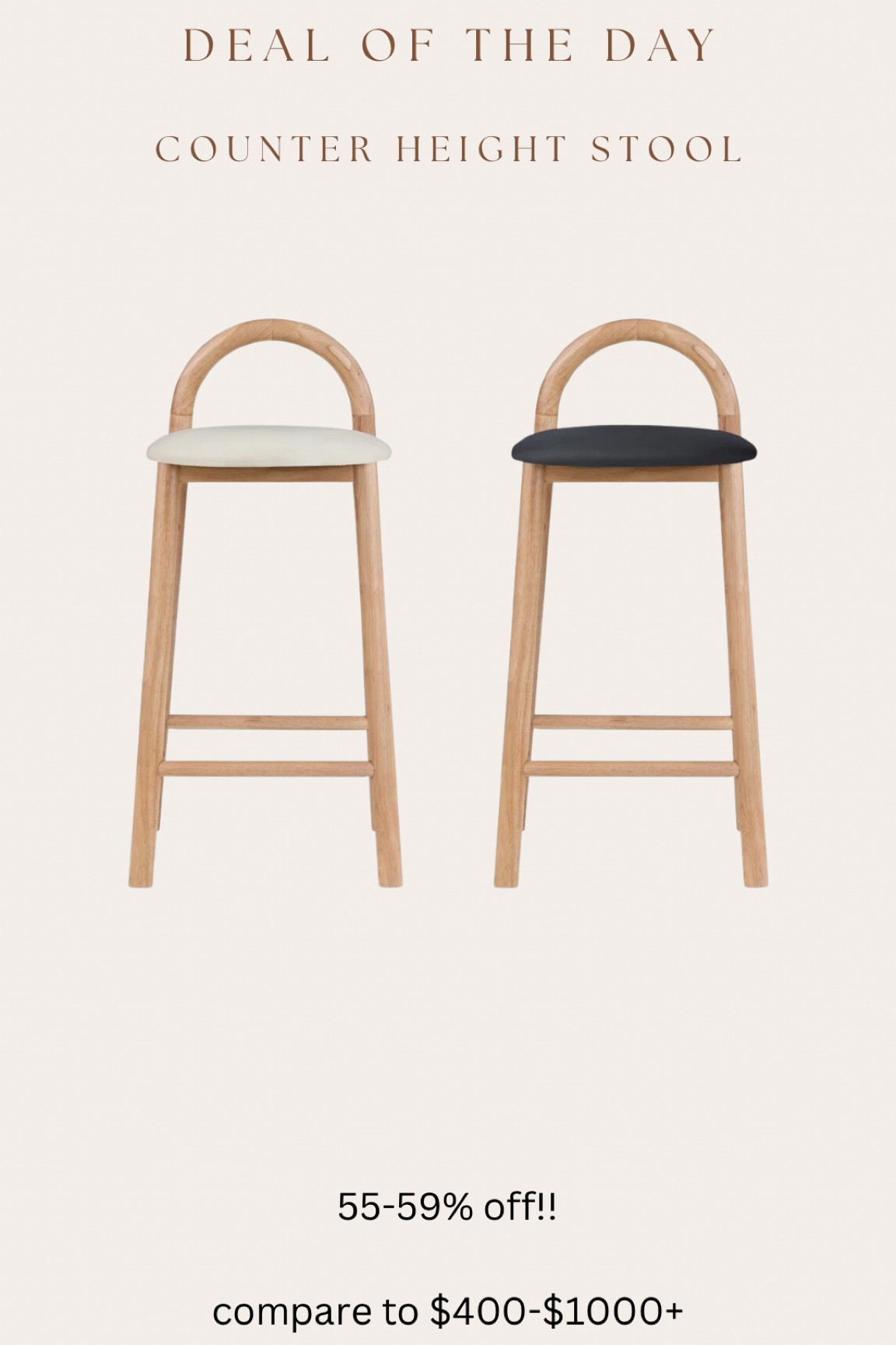 Stunning organic / modern / minimalist style counter stools! These look like high end styles but a fraction of the cost 😍🙌🏻

#LTKhome #LTKsalealert