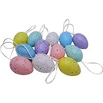 Fancy Easter Egg Ornaments with Glitter and Sequins (Speckled - 6 Colors) | Amazon (US)