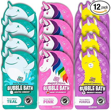 Tub Works® Magical Kids Bubble Bath, Variety 12 Pack | Creates Colorful Water & Tons of Foam Bat... | Amazon (US)