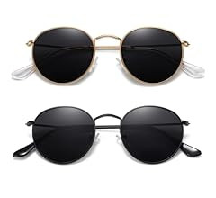 MEETSUN Round Polarized Sunglasses for Women Men Classic Retro Metal Frame Sun Glasses UV Protect... | Amazon (US)