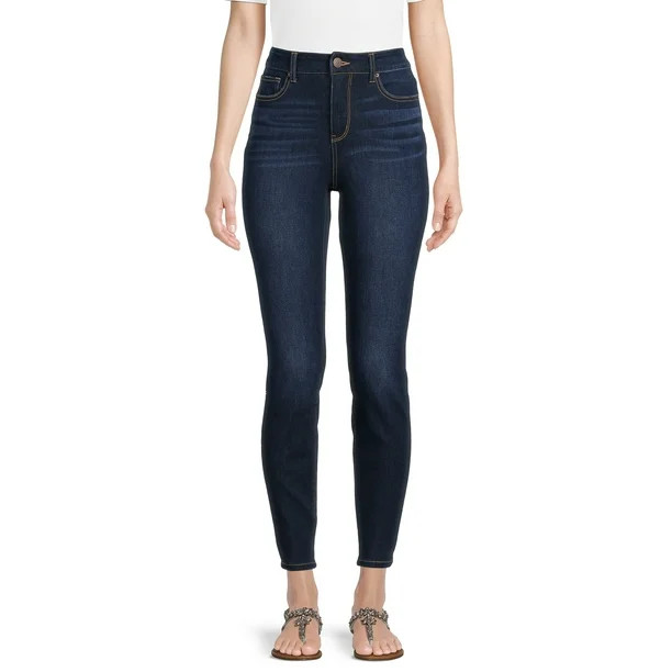 Time and Tru Women's High Rise Skinny Jeans - Walmart.com | Walmart (US)