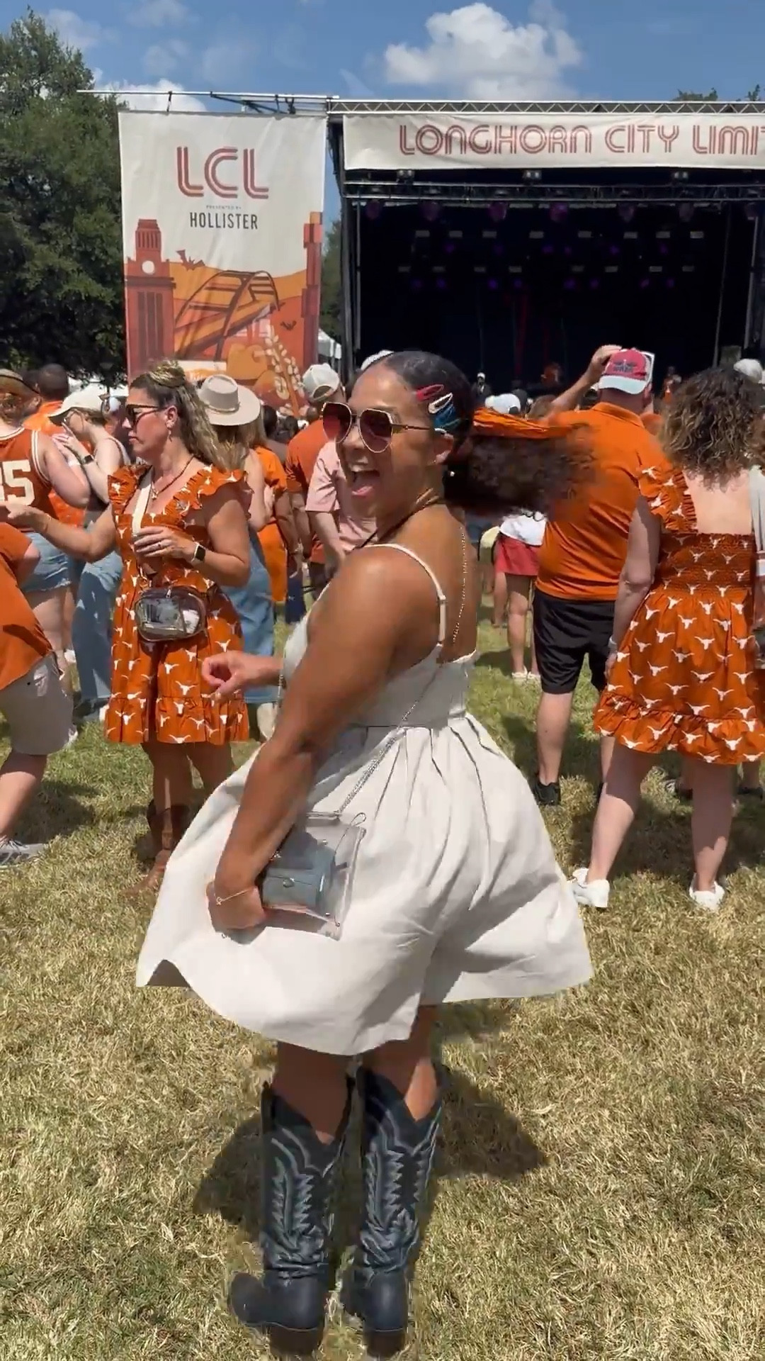 Horns up 🤘🏽 for game day! 

It was a hot one. But we took the W Plus looked cute doing it 🥰

Loved putting this game day look together with a few of my favorite things, including this vintage book with a Zuni Sun face that I found in Sedona! 

Linked same jumpsuit and boots but in differently colors, and a different bolo with a Zuni design! And don’t forget your clear game day bag! 

#LTKParties #LTKStyleTip #LTKActive