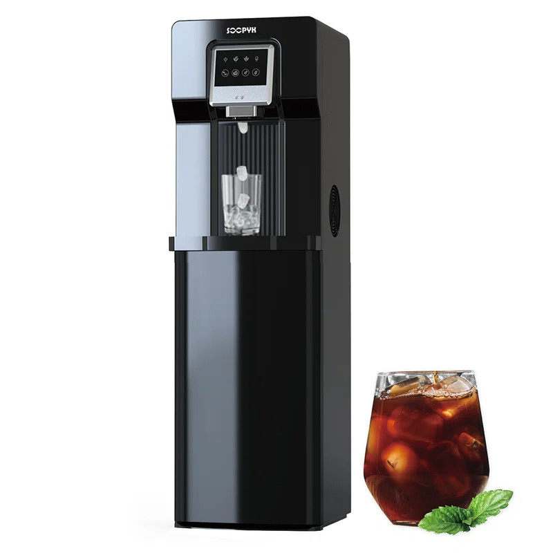 SOOPYK Bottom Loading Water Dispenser with Ice Maker 27lbs Daily Capability Black(WITHOUT HOT WAT... | Wayfair North America