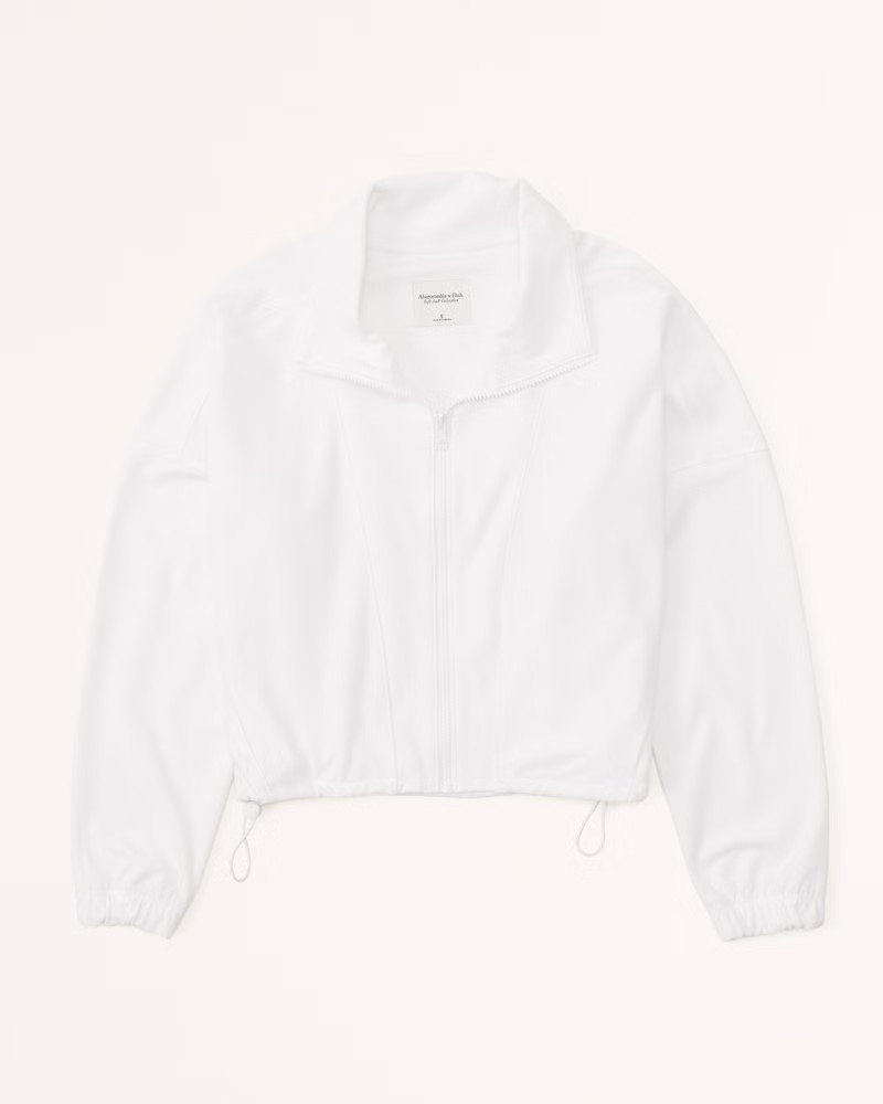 Cinched Contour Full-Zip Sweatshirt | Abercrombie & Fitch (US)