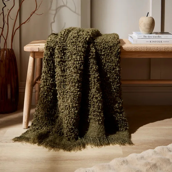 Chunky Boucle Throw 130cm x 180cm | Dunelm
