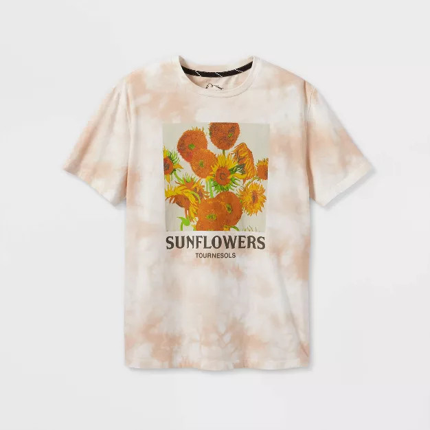Boys' 'Van Gogh Sunflower Painting' Graphic Short Sleeve T-Shirt - art class™ Beige | Target