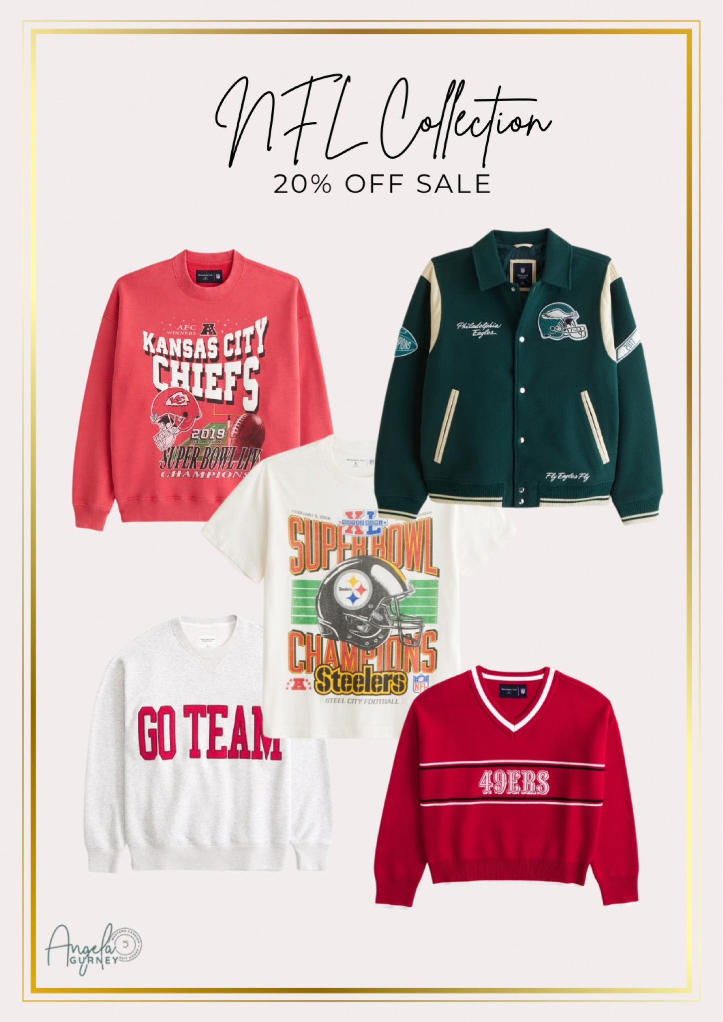 NFL collection by Abercrombie & Fitch
Football gear - game day outfit - vintage football tee - football sweatshirt 

Women’s fashion
Men’s game day fashionn

#LTKMens #LTKFallSale #LTKSeasonal
