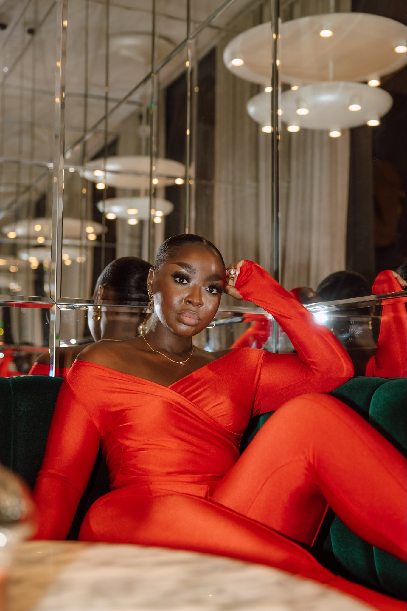 Can we get into this all red look 🤌🏾✨wearing a size large in the two piece set and it hugs me all in the right ways! 

#LTKbeauty #LTKfindsunder100 #LTKstyletip