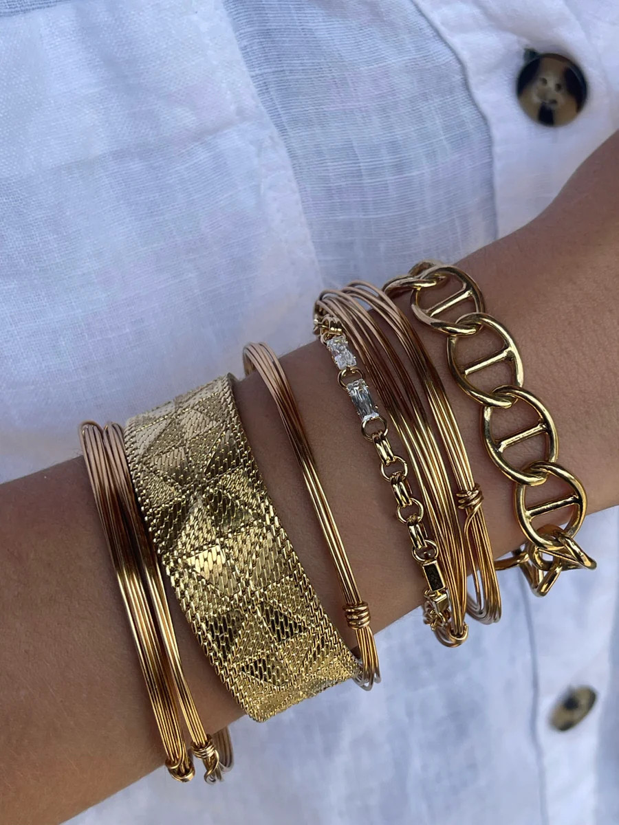 Gold Non-Tarnish Kaylee Bangles | SHALLA WISTA STUDIO