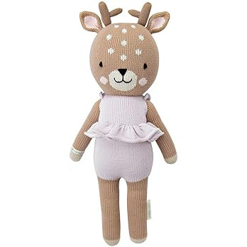 cuddle + kind Violet The Fawn Regular 20" Hand-Knit Doll – 1 Doll = 10 Meals, Fair Trade, Heirl... | Amazon (US)
