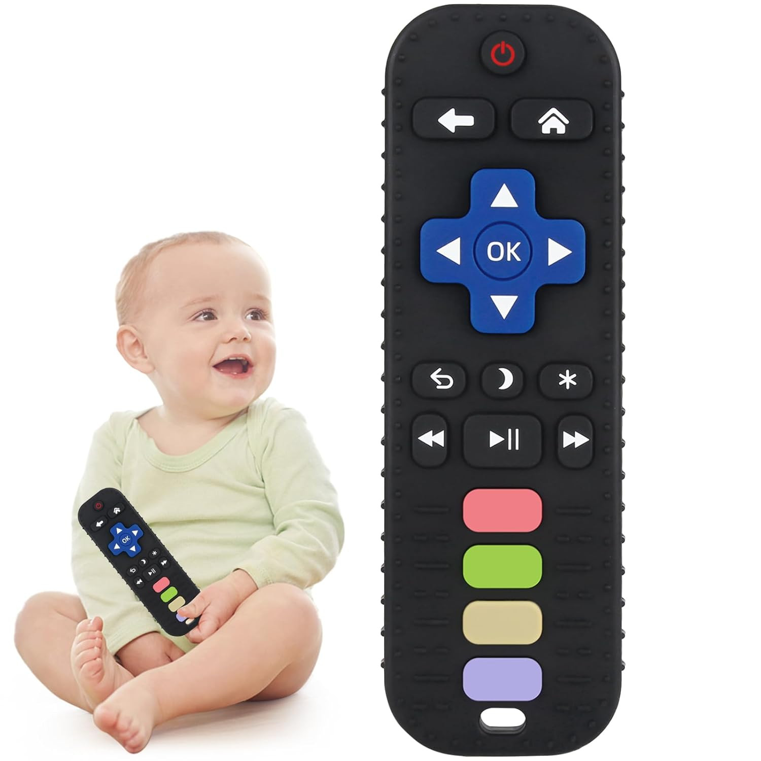 Chuya Baby Teether Toy Chew Toys for Babies 3-24 Months TV Remote Control Shape Teething Relief f... | Amazon (US)