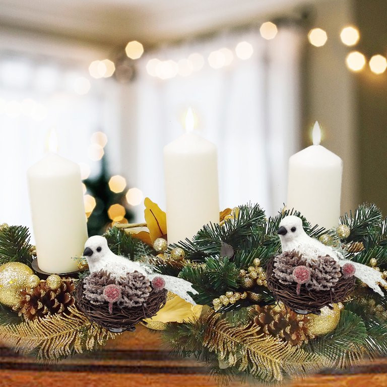 White Bird in Nest Christmas Clip Ornament, 3.8 in, by Holiday Time - Walmart.com | Walmart (US)