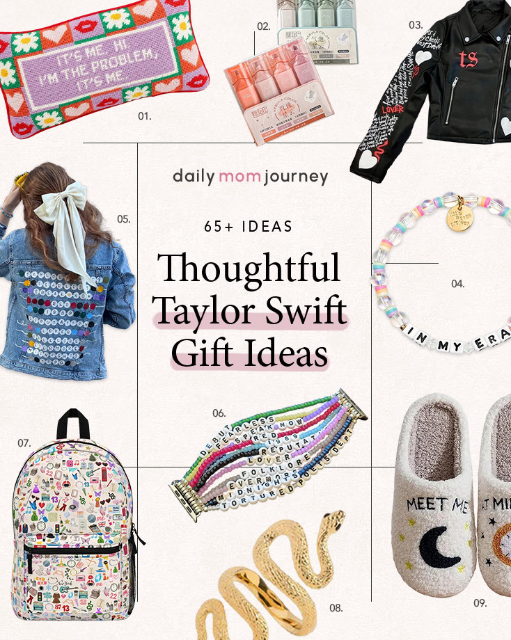 Looking for Taylor Swift gift ideas that feel personal and meaningful? This image captures a beaded bracelet stack and charm bracelet combo perfect for any Swiftie channeling strength and sparkle. Check out the full list of Swift-inspired gift finds here: https://dailymomjourney.com/taylor-swift-gift-ideas 

 #LTKFestival