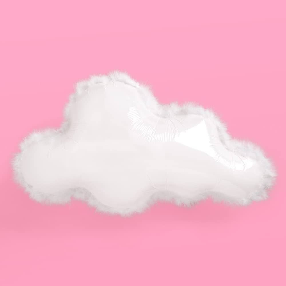xo, Fetti White Cloud Balloon w/Feather Trim - 27" | Birthday Decoration, Bachelorette Backdrop, ... | Amazon (US)