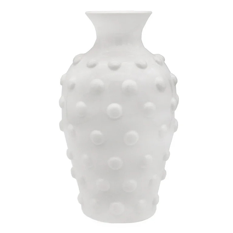 AuldHome Design Old-Fashioned White Hobnail Vase; Vintage Decor for Home, Office, Events | Walmart (US)