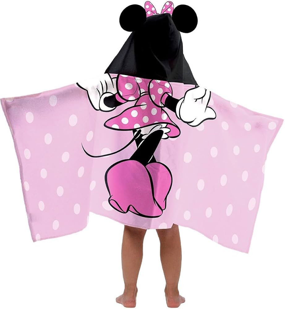 Jay Franco Disney Minnie Mouse Hooded Bath Towel- Measures 22 x 51 Inches - Soft & Cozy Kids Cott... | Amazon (US)