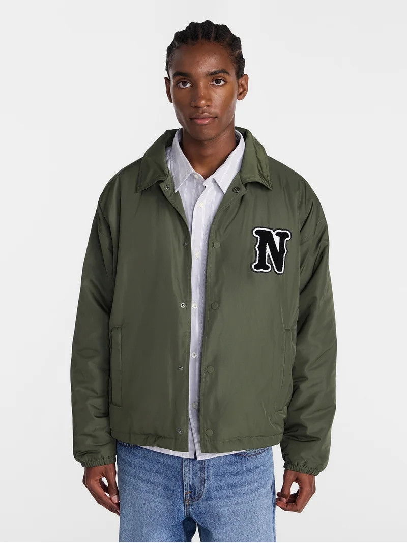 No Boundaries Coaches Jacket with Long Sleeves, Men's S-3XL | Walmart (US)