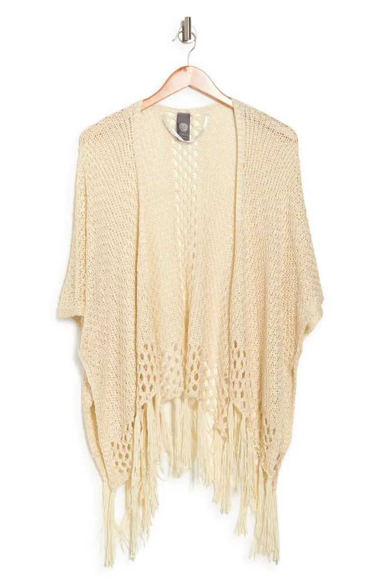Open Knit Fringe Topper | Nordstrom Rack