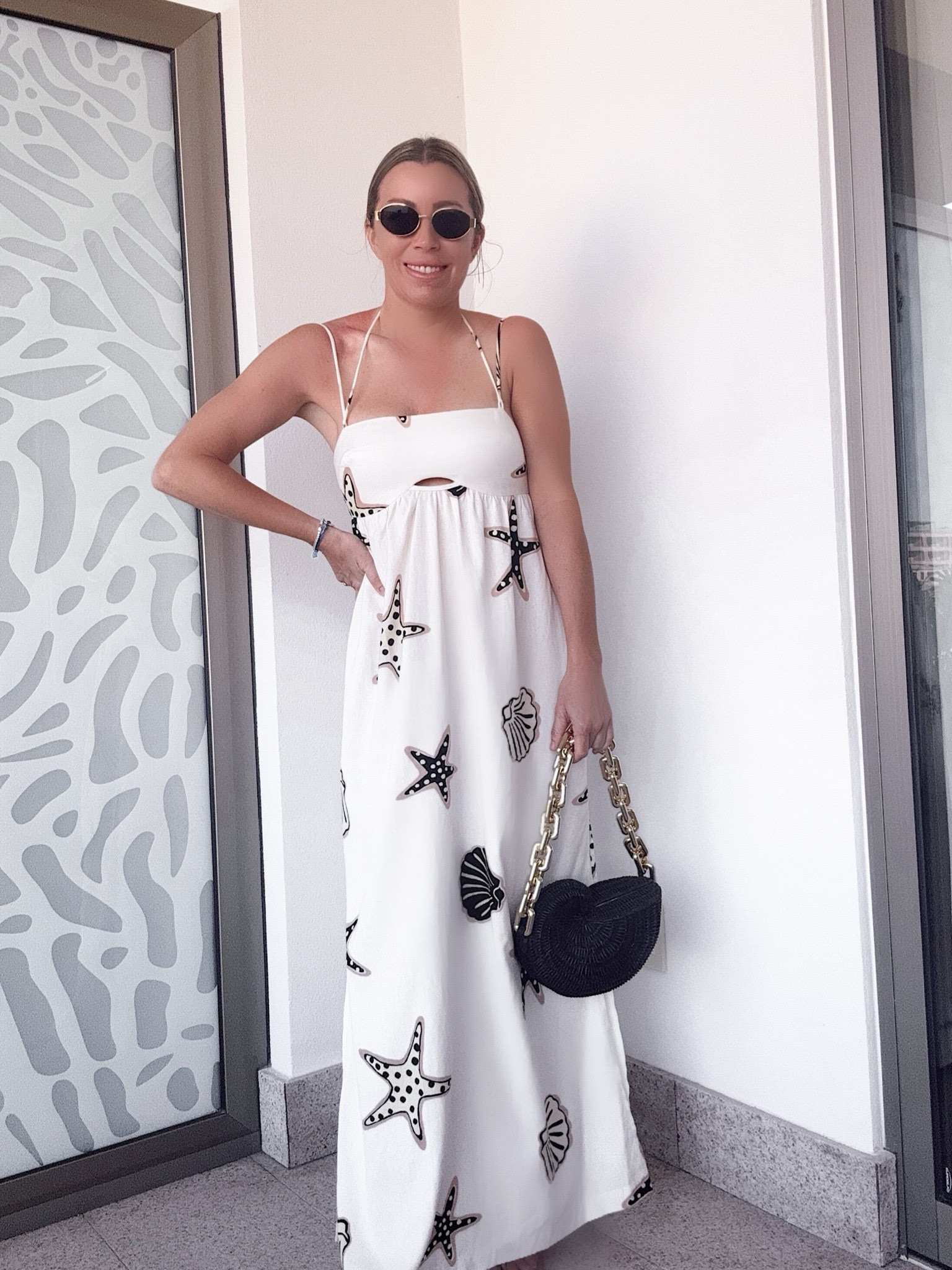 White shell maxi dress on sale with code SELECT20
I’m wearing a size small

#LTKSaleAlert