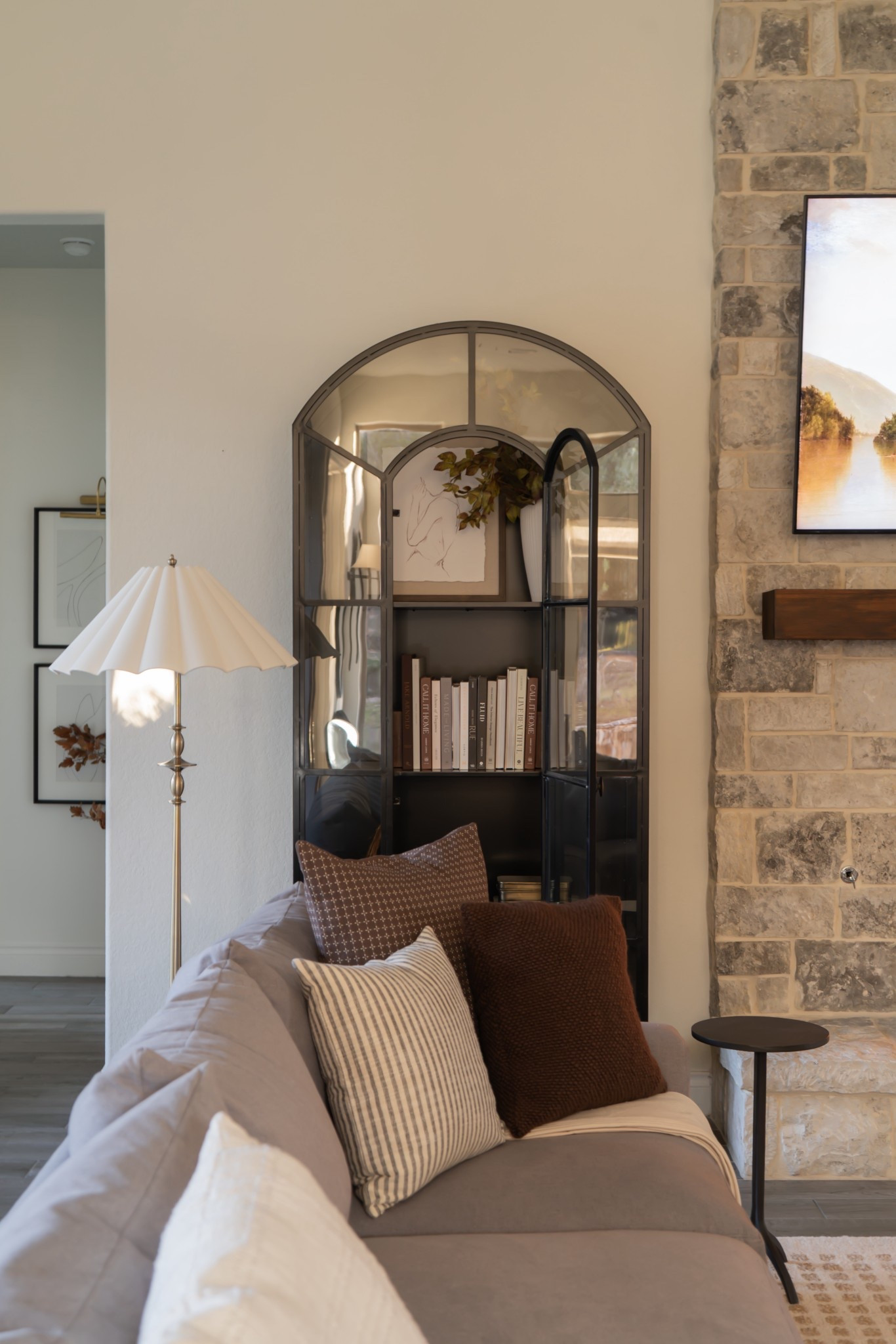 Lots of request for our floor lamp! We have the pleated lamp shade in the antique brass finish! 

#LTKstorytime #LTKHome #LTKSeasonal