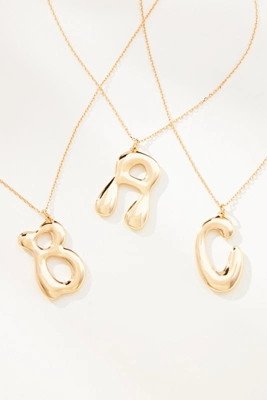 Bubble Letter Monogram Necklace | Anthropologie (US)