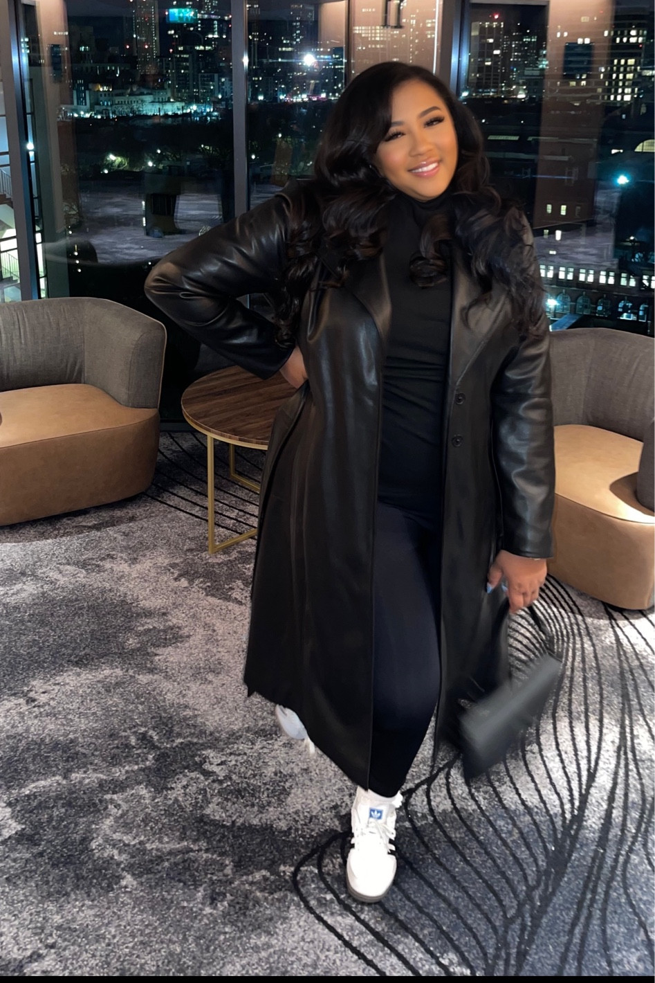 London nights, sleek vibes! 🖤✨ Loving this afforable all-black ensemble: Amazon leggings, a cozy turtleneck, and this stunning leather trench for the ultimate city-chic look. Paired with Adidas Samus kicks and ruffle socks—the trend I’m obsessed with! Shop the whole look below and elevate your wardrobe! #TrendyInLondon #RuffleSockTrend #SleekStyle"

#LTKSaleAlert #LTKStyleTip #LTKxPrimeDay