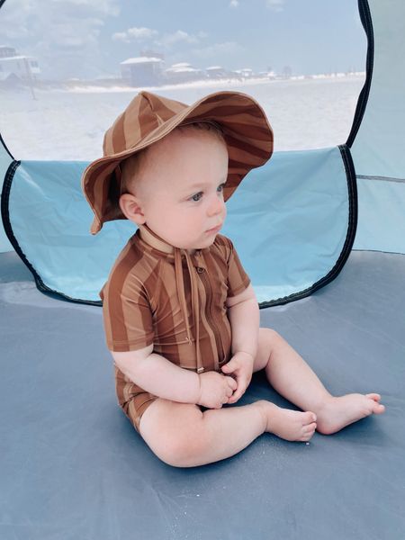 Neutral baby boy swim rash guard / baby swimsuits for summer 

#LTKfamily #LTKbaby #LTKSeasonal