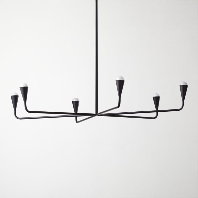 Meldon Matte Black Chandelier + Reviews | CB2 | CB2