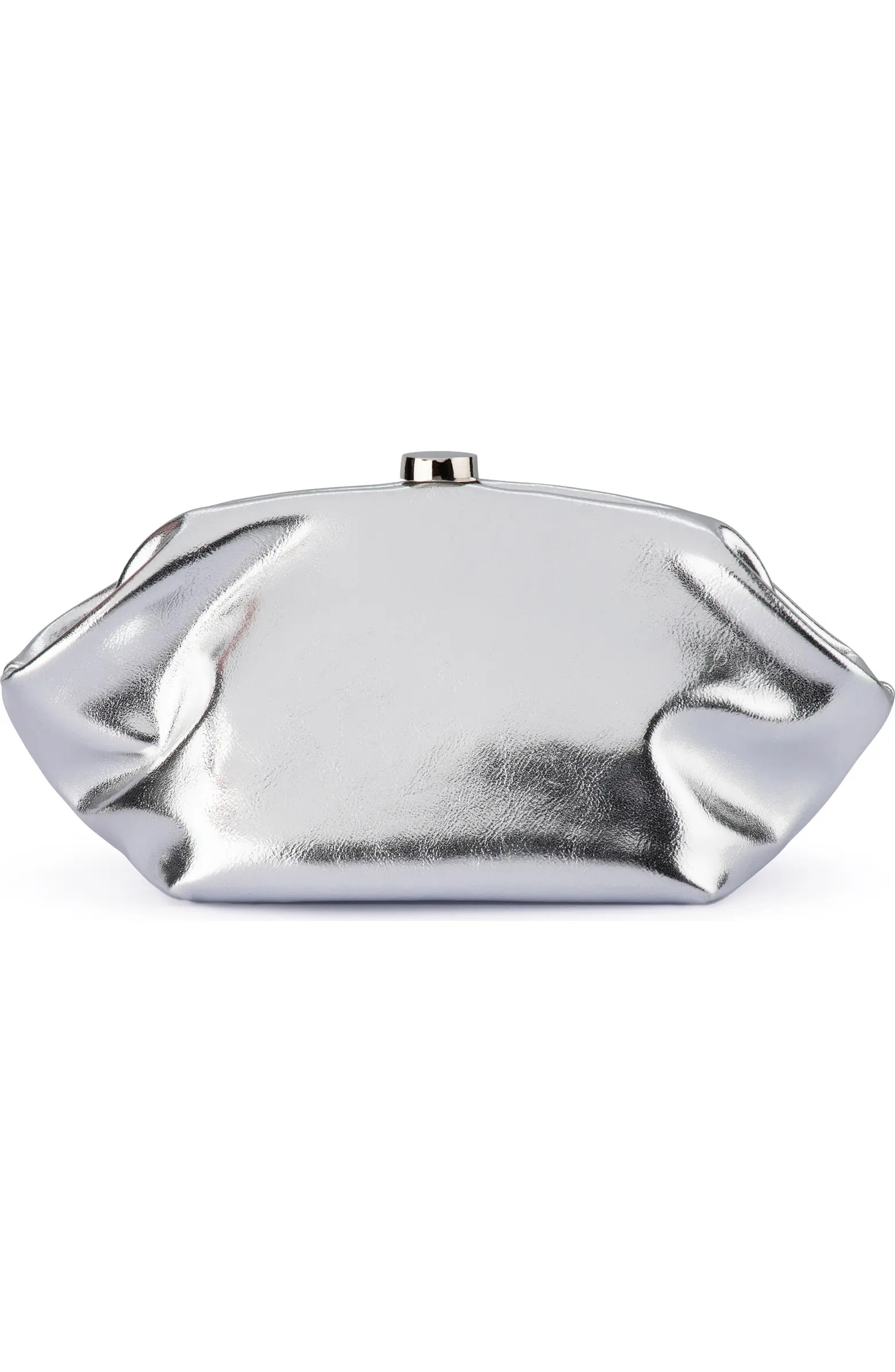 Olga Berg Tally Metallic Faux Leather Frame Clutch | Nordstrom | Nordstrom