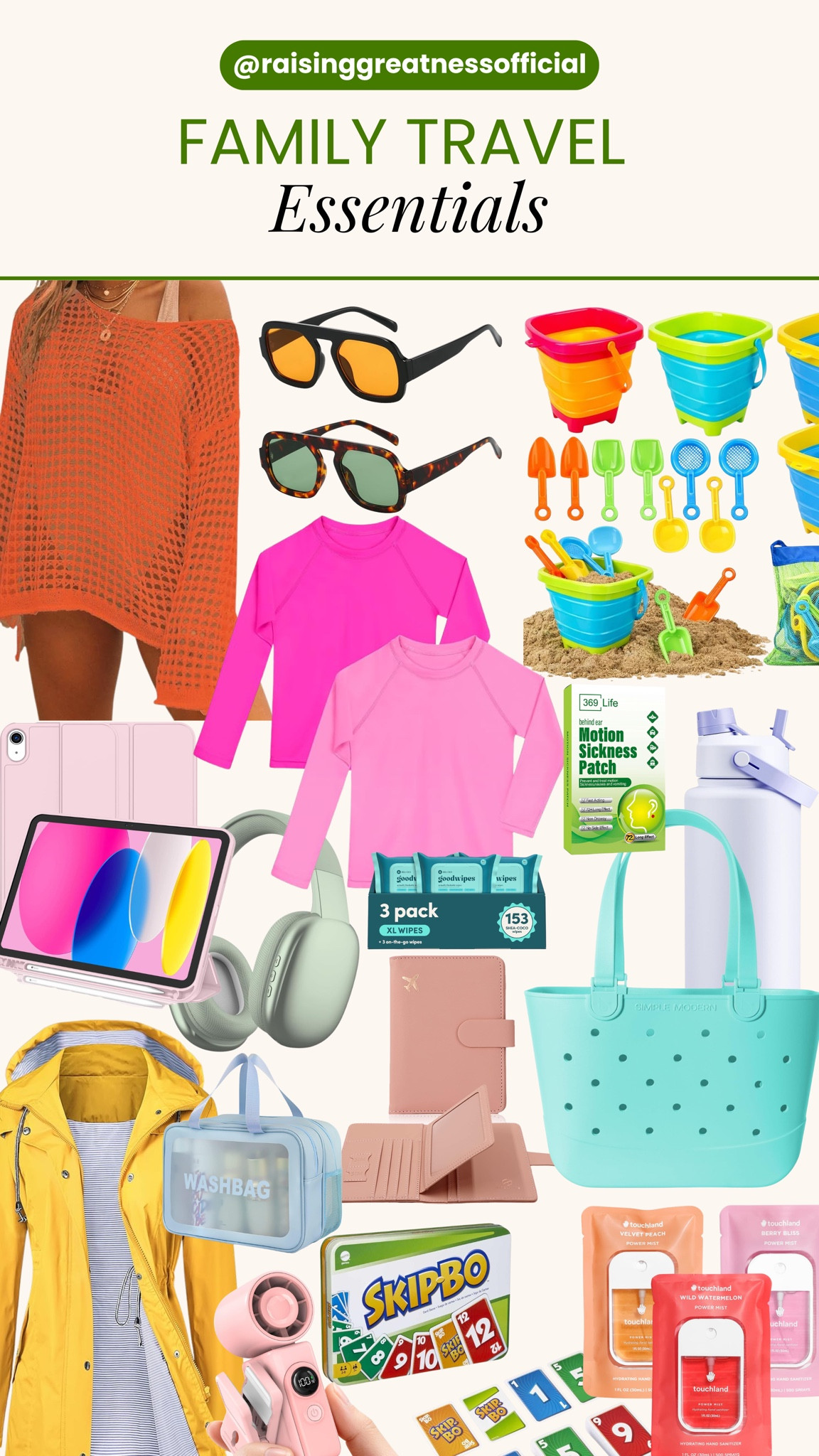 Hey ~ Hey Sunshines ☀️ make your next family trip easier with these must-have travel essentials designed to keep everyone comfortable, organized, and prepared 💛 Whether you're heading on a road trip, beach vacation, or summer getaway, these Amazon finds will help simplify your travels ✨

#familyvacation #packingessentials #travelwithkids #familytravel #momtravel #travelorganization #summertravel #amazonfinds #raisinggreatness #traveltips