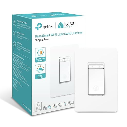 Kasa Smart Dimmer Switch HS220, Single Pole, Needs Neutral Wire, 2.4GHz Wi-Fi Light Switch Works ... | Amazon (US)