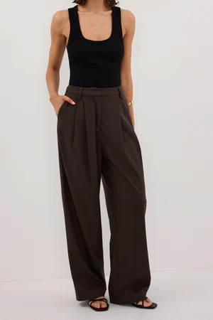 EDEN BITTER CHOC TAILORED PANT | DISSH