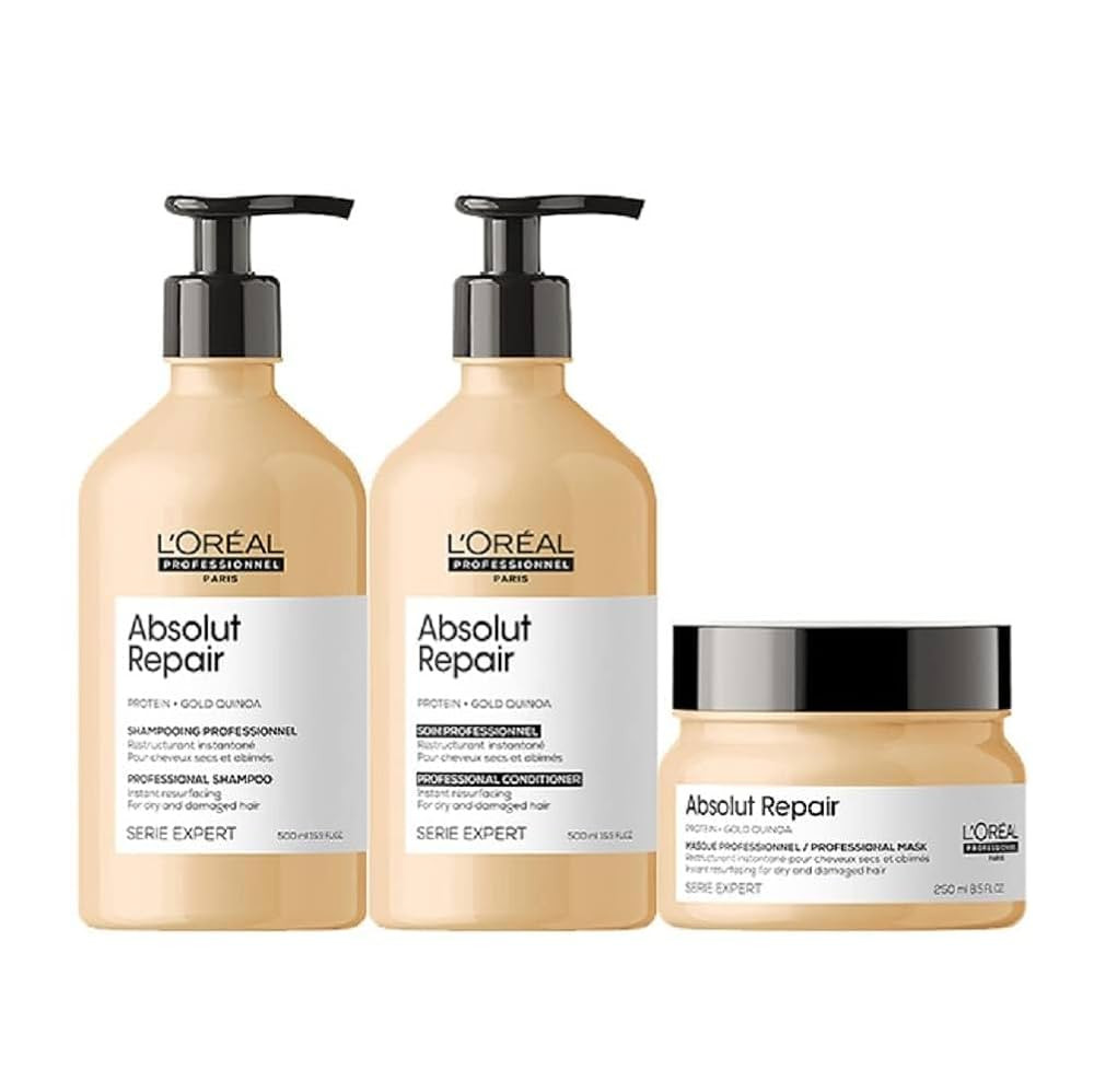 L'Oréal Professionnel Paris Absolut Repair Shampoo, Conditioner & Hair Mask Set - Protein Treatm... | Amazon (US)