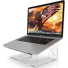 Vray Designs LLC 6MM Acrylic Laptop Stand,Ergonomic Laptop Stand, Portable, and Clear Desk Riser ... | Amazon (US)