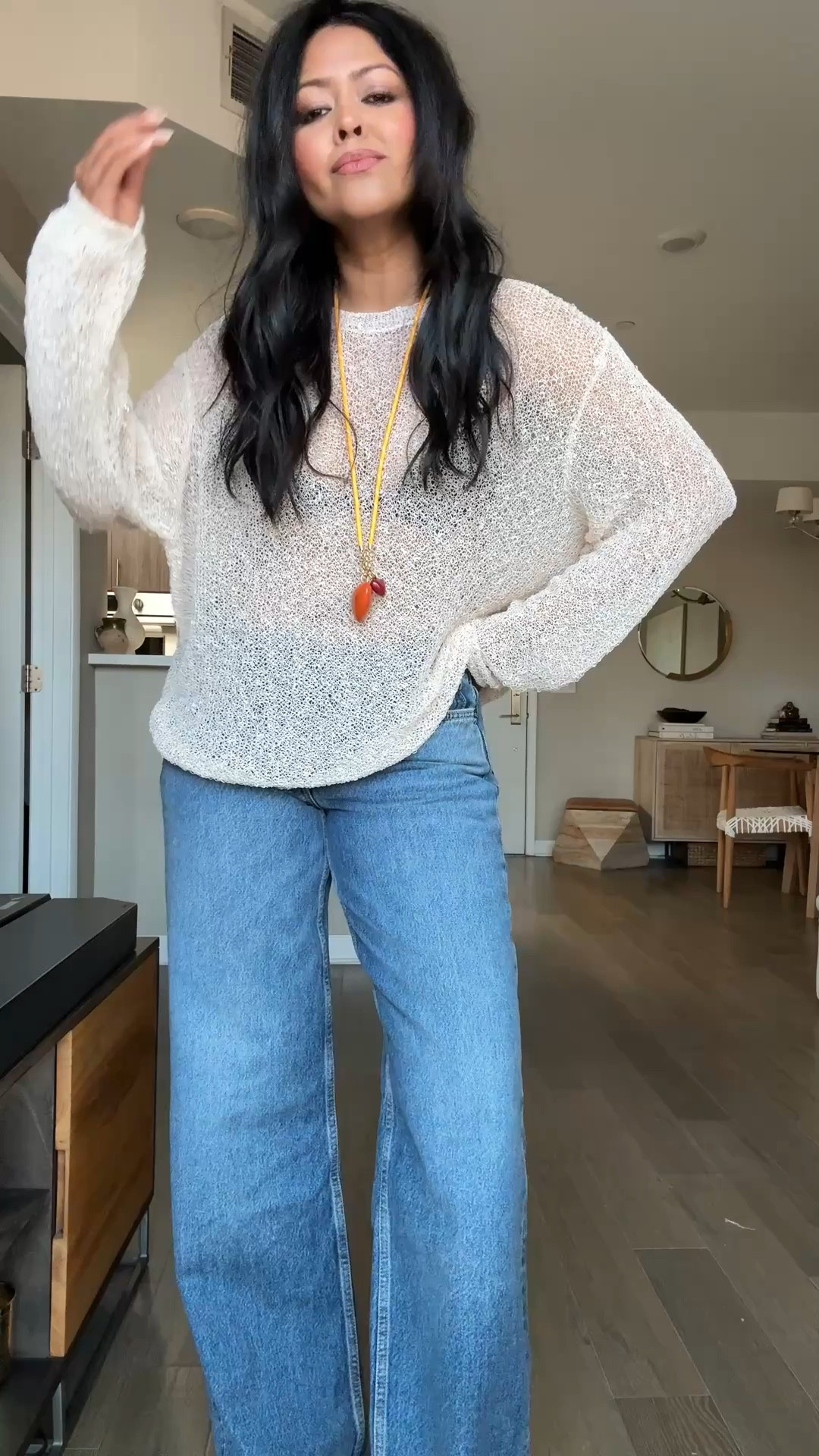 Knit size medium / jeans 27 

#LTKootd #LTKFestival #LTKgrwm