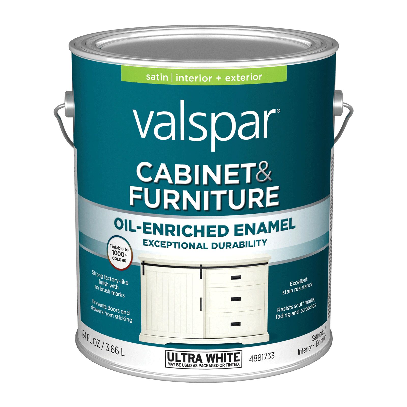 Valspar Satin Cabinet & Furniture Paint Enamel (1-Gallon) in the Cabinet & Furniture Paint depart... | Lowe's