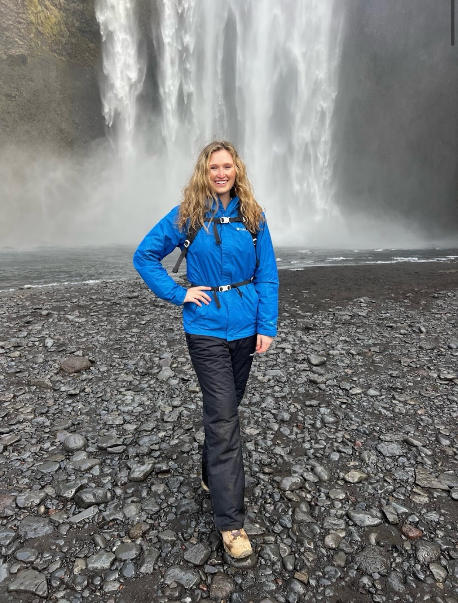 Waterproof active hiking outfit. Iceland vacation outfit for active travel. Waterproof blue rain jacket (I’m wearing size small since men’s sizing), tall friendly waterproof rain pants, affordable comfortable hiking boots 

#LTKActive #LTKtravel